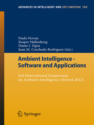 cover image of Ambient Intelligence--Software and Applications